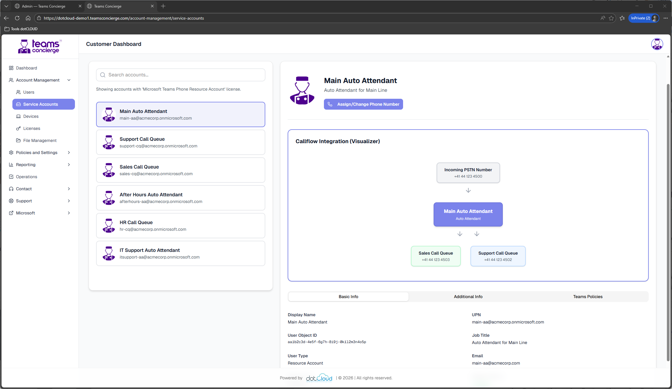 Call queue troubleshooting call flow view
